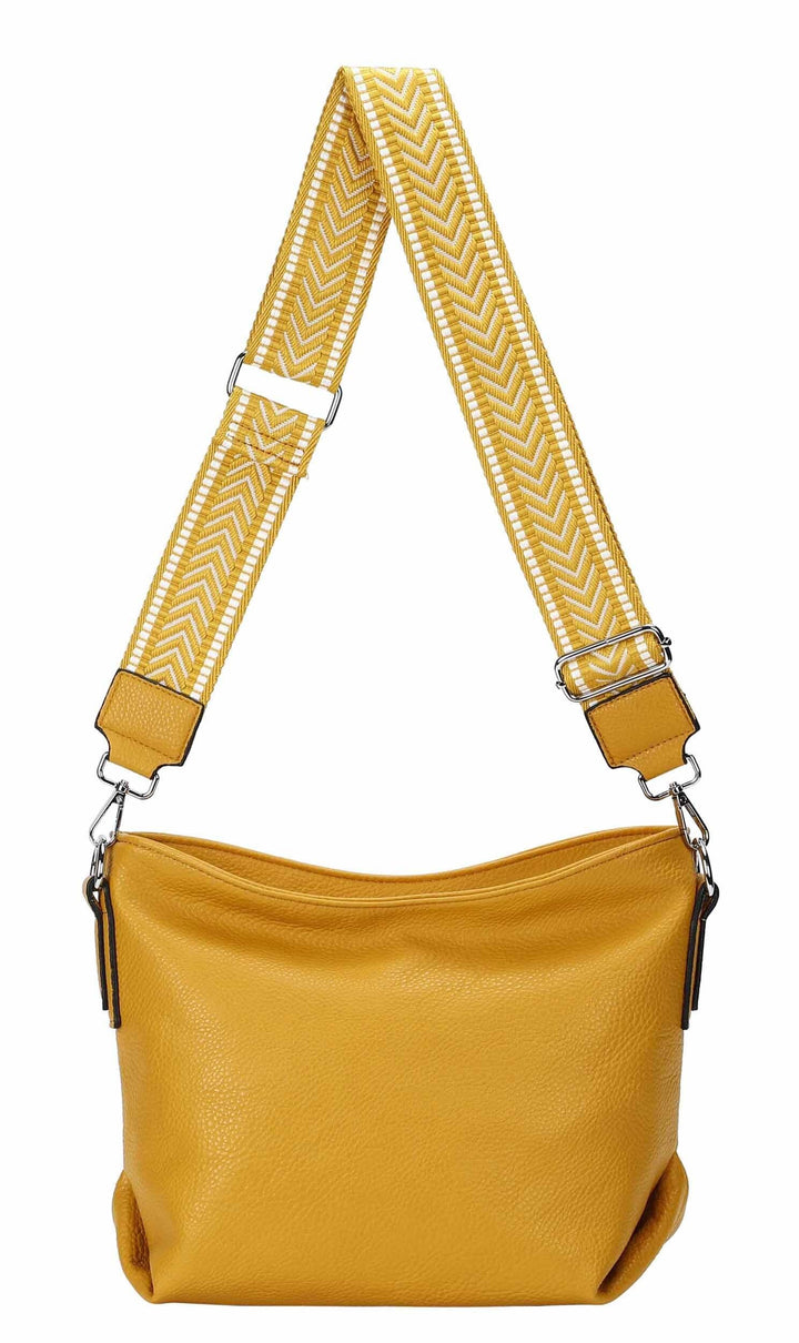 ITALYSHOP24 OBC DAMEN TASCHE Shopper Umhängetasche Schultertasche CrossOver Crossbody Beuteltasche H