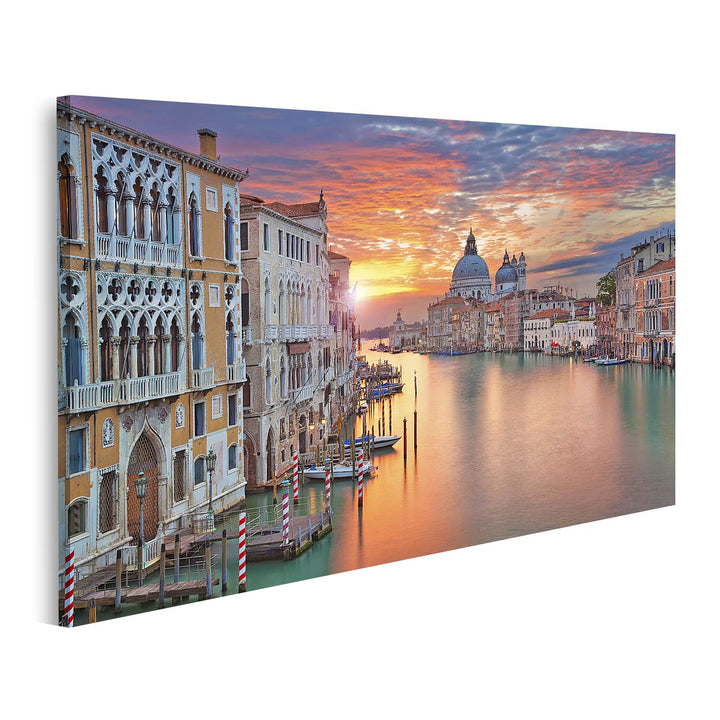 islandburner Leinwandbild Venedig Kanal Grosser Sonnenschein Bilder Drucke Kunst Poster Wandbild 80L
