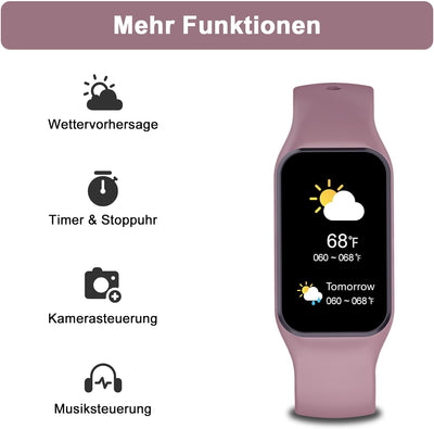 Blackview Smartwatch Damen Herren, Wasserdicht Fitnessuhr 1,47 Zoll Farbdisplay, Fitness Tracker mit