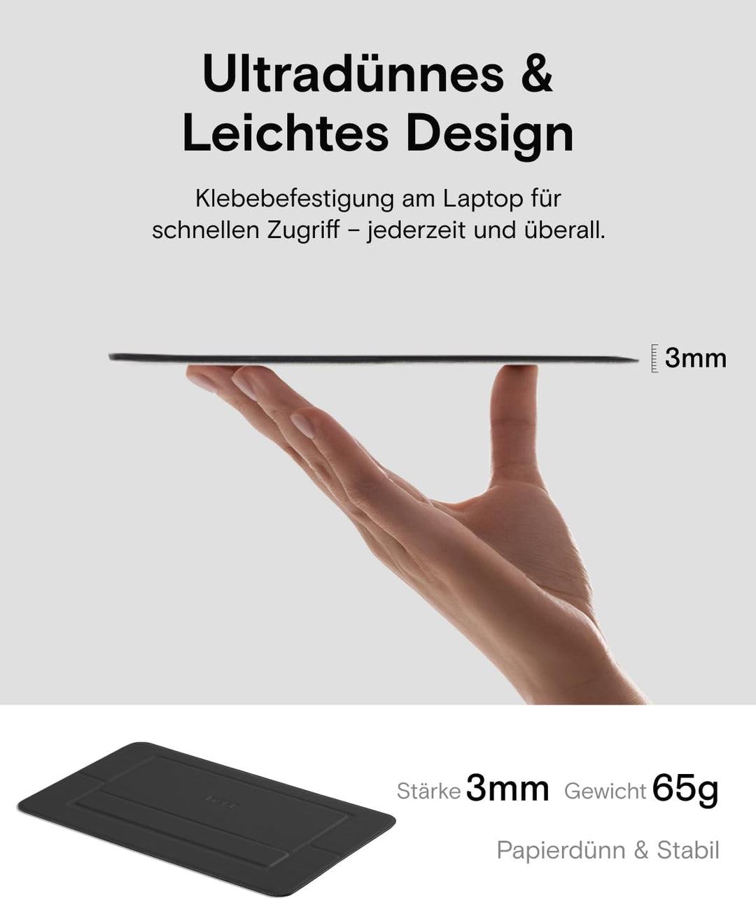 MOFT Invisible Airflow Laptopständer, mit Offenem Design für Wärmeableitung, Einstellbare Doppelwink