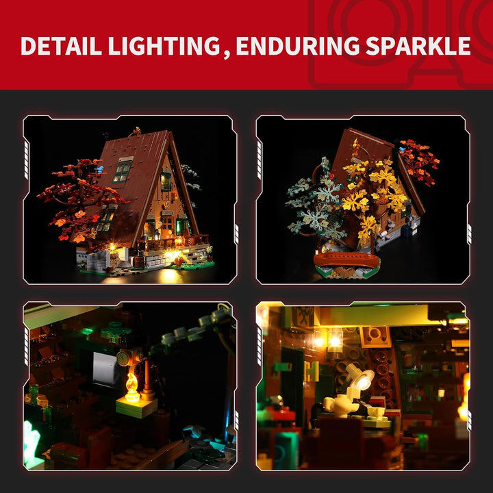 BRIKSMAX LED-Beleuchtungsset für Lego Ideas Hütte in A (Upgrade-Version), kompatibel mit Lego 21338