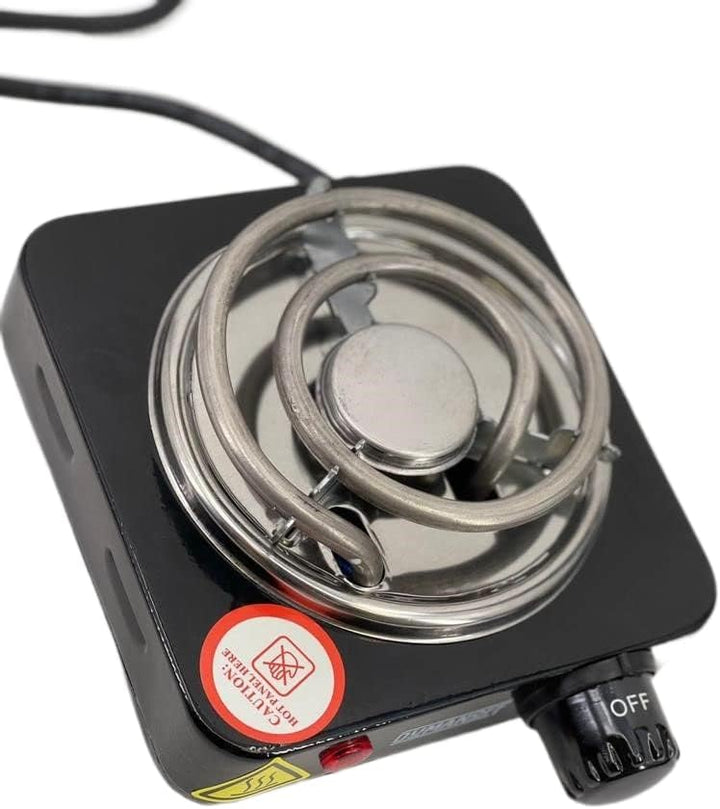 Elektrischer Kohleanzünder 500 W – Heizplatte für Naturkohle – Durchmesser 10,5 cm – Farbe Schwarz