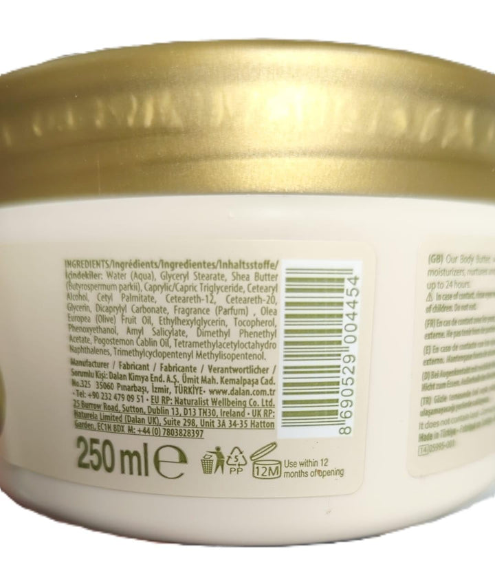 6 x Dalan d'Olive Body Butter - Intensivpflegecreme für alle Hauttypen - 250ml