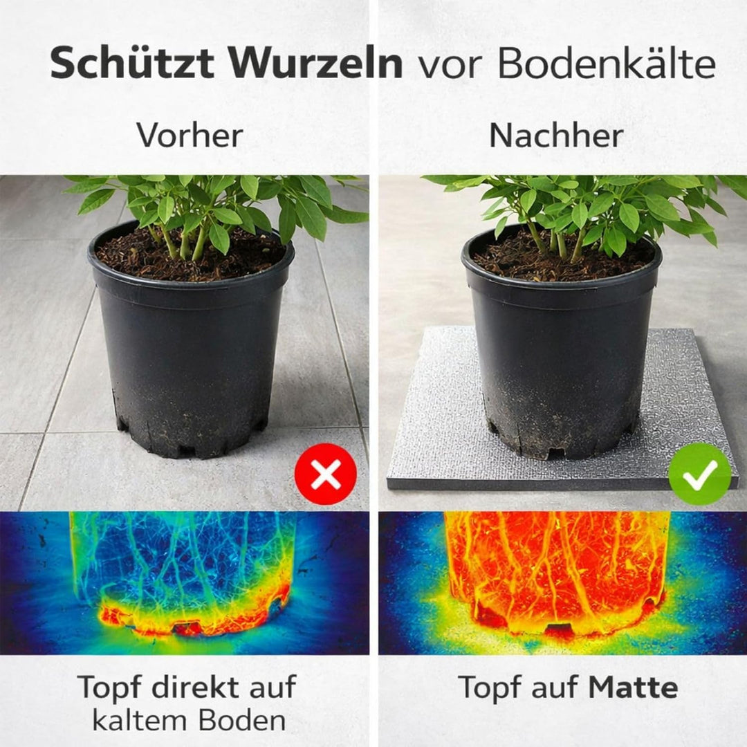 Weedness Grow Isoliermatte 100 x 100 cm für Growboxen &amp; Pflanzen - Indoor Anbau Grow Heizstrahler Sc