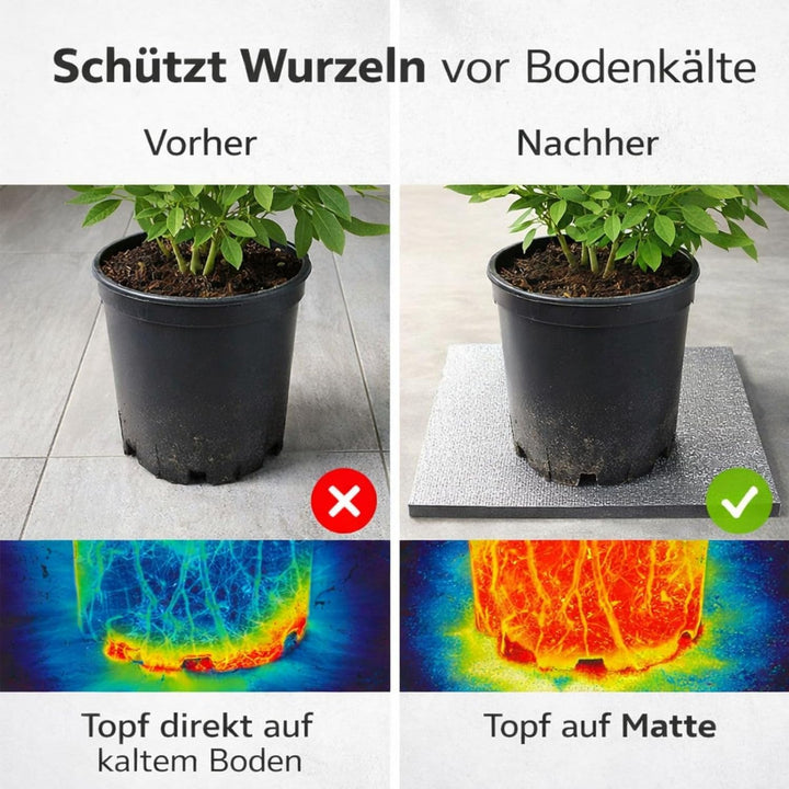 Weedness Grow Isoliermatte 100 x 100 cm für Growboxen &amp; Pflanzen - Indoor Anbau Grow Heizstrahler Sc