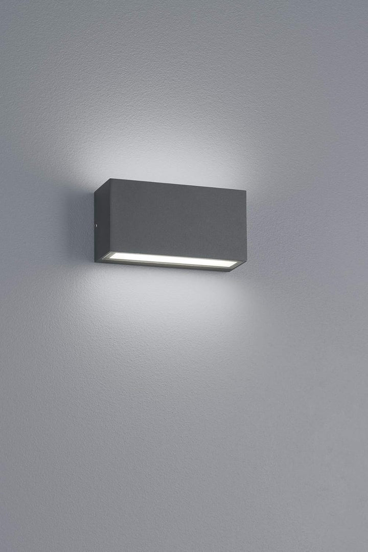 Trio Leuchten Trent 226960242 LED Aussen Wandleuchte, Aluminium, 10 Watt, Anthrazit, Anthrazit