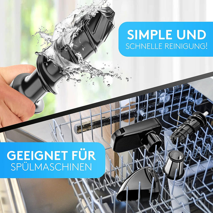 Vandenberg [DAS ORIGINAL] - Slow Juicer - Entsafter Gemüse und Obst - [150 W] Vitaminschonender Obst