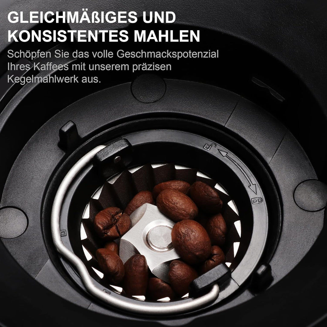 Biolomix Elektrische Kegelmühlen Mit Touchscreen Digitaltimer Display Und Portafilter Wiege, Elektri
