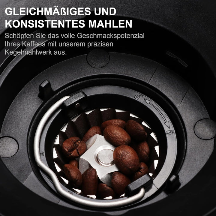 Biolomix Elektrische Kegelmühlen Mit Touchscreen Digitaltimer Display Und Portafilter Wiege, Elektri