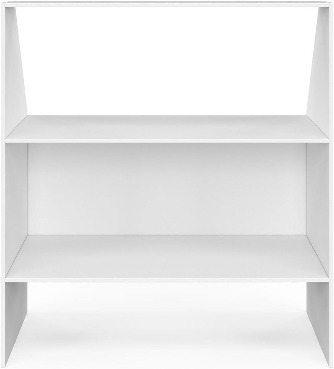 IDMarket - Regal unter Schräge 2 Ebenen TOMI 100 x 50 x 70/110 cm weiss