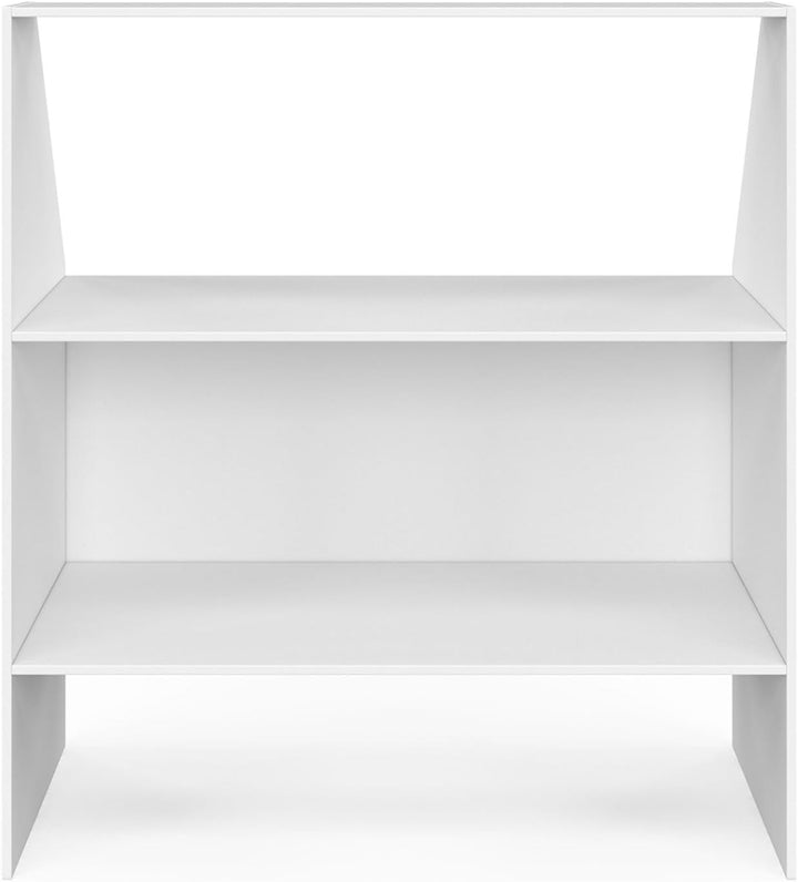 IDMarket - Regal unter Schräge 2 Ebenen TOMI 100 x 50 x 70/110 cm weiss