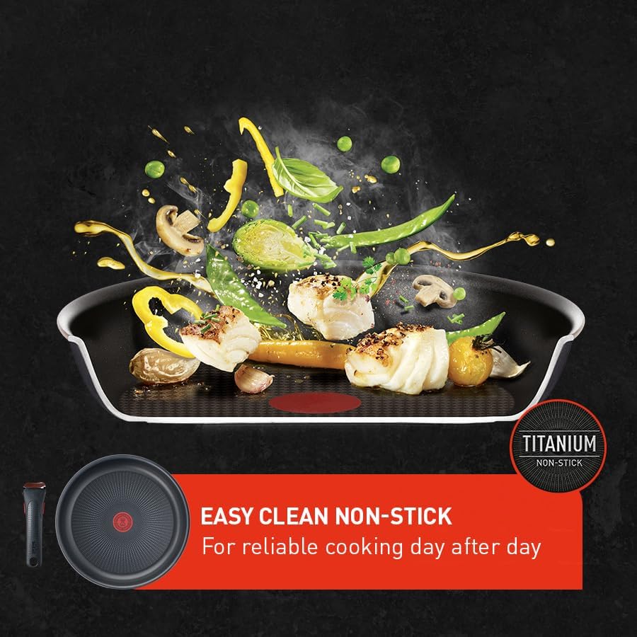 Tefal Ingenio Easy ON Try-Me Pfannenset, 7-teilig, stapelbar, abnehmbarer Griff, platzsparend, antih