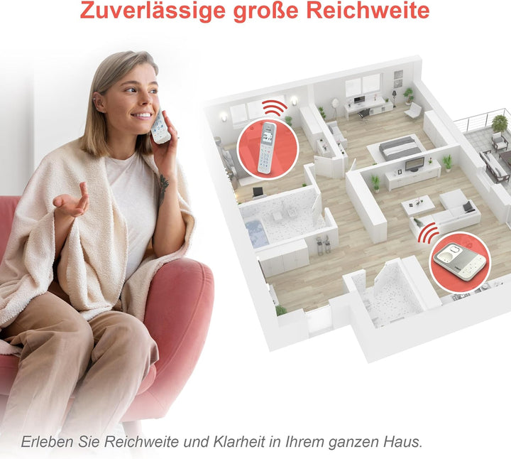 VTech XS1050 DECT Telefon Schnurlos Schnurlostelefon mit Anrufbeantworter, Anrufererkennung/Anklopff