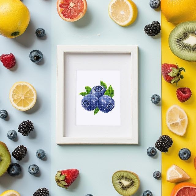 Figured'Art Mini Serie Diamond Painting Erwachsene - Früchte - Premium-Box mit 12 Stück 15x18 cm 5D