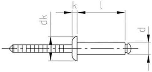 Blindnieten ISO 15983 A2/A2 2,4X4 (VPE 500 Stk)