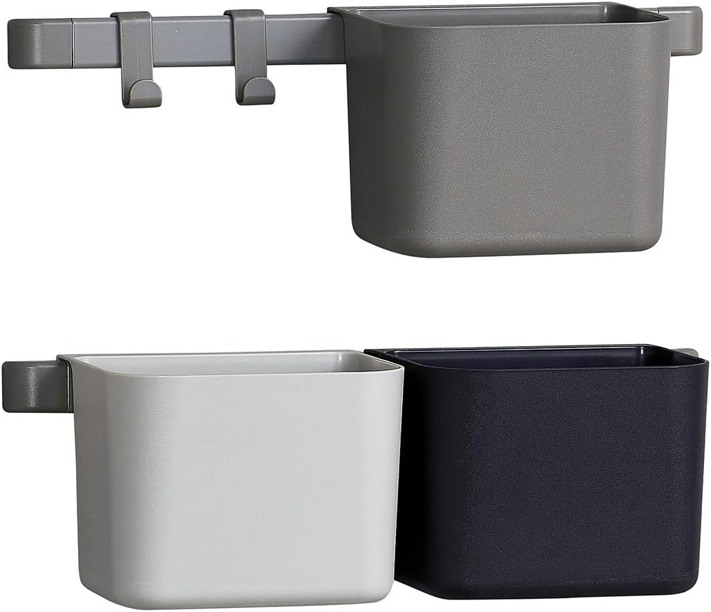Leander Organisationselemente 3 Stück Boxen, 2 kurze Schienen, 2 Haken, Farbe dusty grey