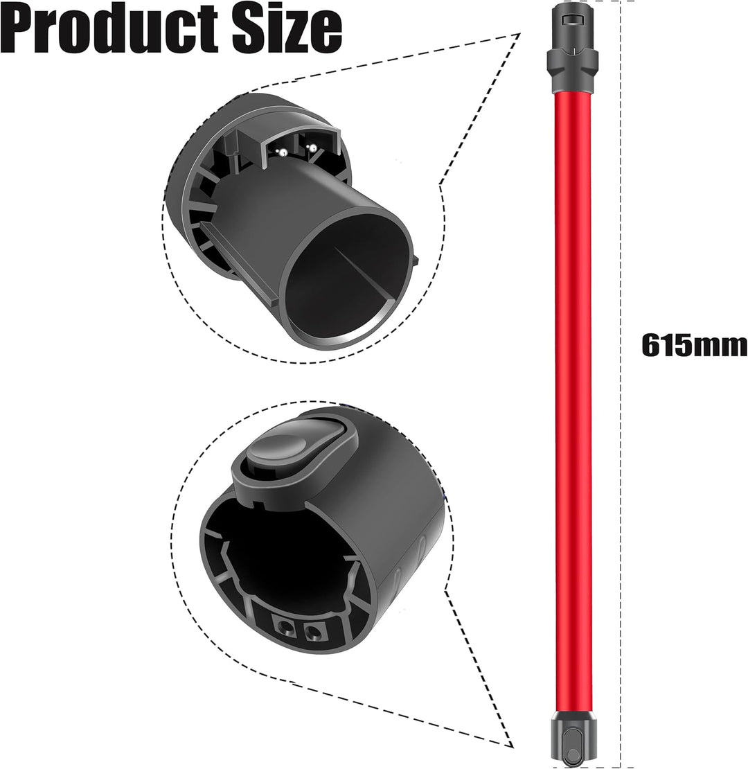 Italdos Teleskoprohr Starre Verlängerungsstange Kompatibel Mit Dyson V6 Animal DC 62 58 59 - Länge 7