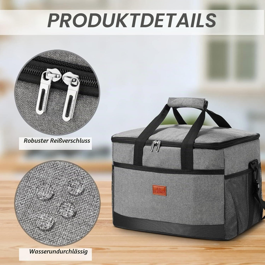 30L Picknick Kühltasche Picknick Tasche Faltbar Cooler Bag Isoliertasche Lunchtasche wasserdichte Kü