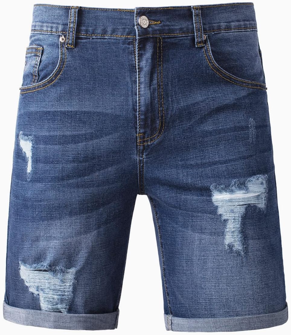 Meilicloth Jeans Shorts Kurze Herren Shorts Sommer Denim Western Casual B Blau XXS, B Blau XXS