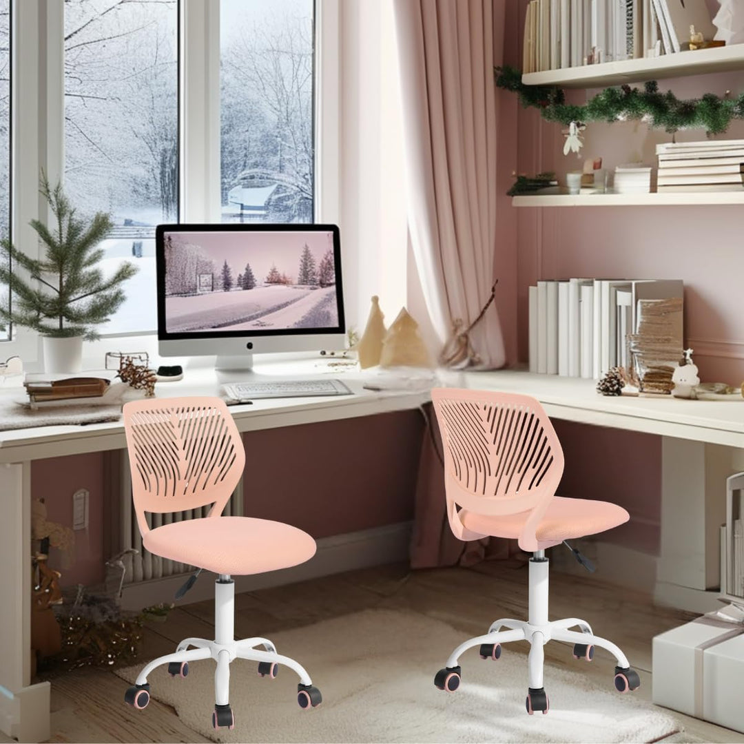 FurnitureR 2X Höhenverstellbarer Drehstuhl - Ergonomischer Schreibtischstuhl für Kinder/Jugendliche,
