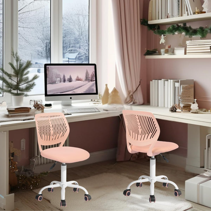 FurnitureR 2X Höhenverstellbarer Drehstuhl - Ergonomischer Schreibtischstuhl für Kinder/Jugendliche,