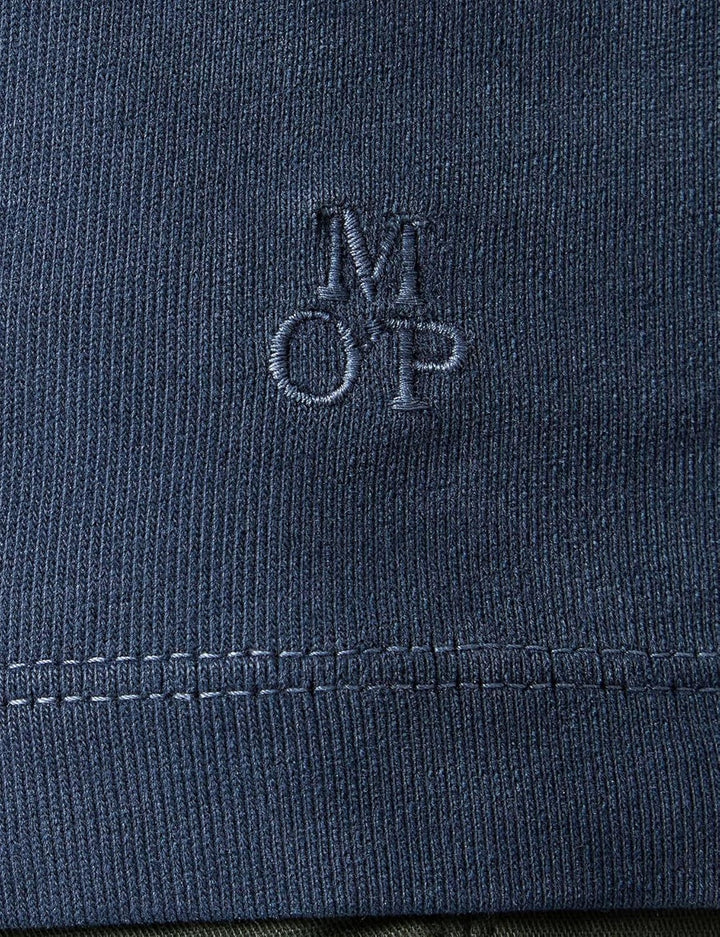 Marc OߴPolo Herren Langarmshirt aus Bio-Baumwolle mit Rundhalsausschnitt, XL Blau