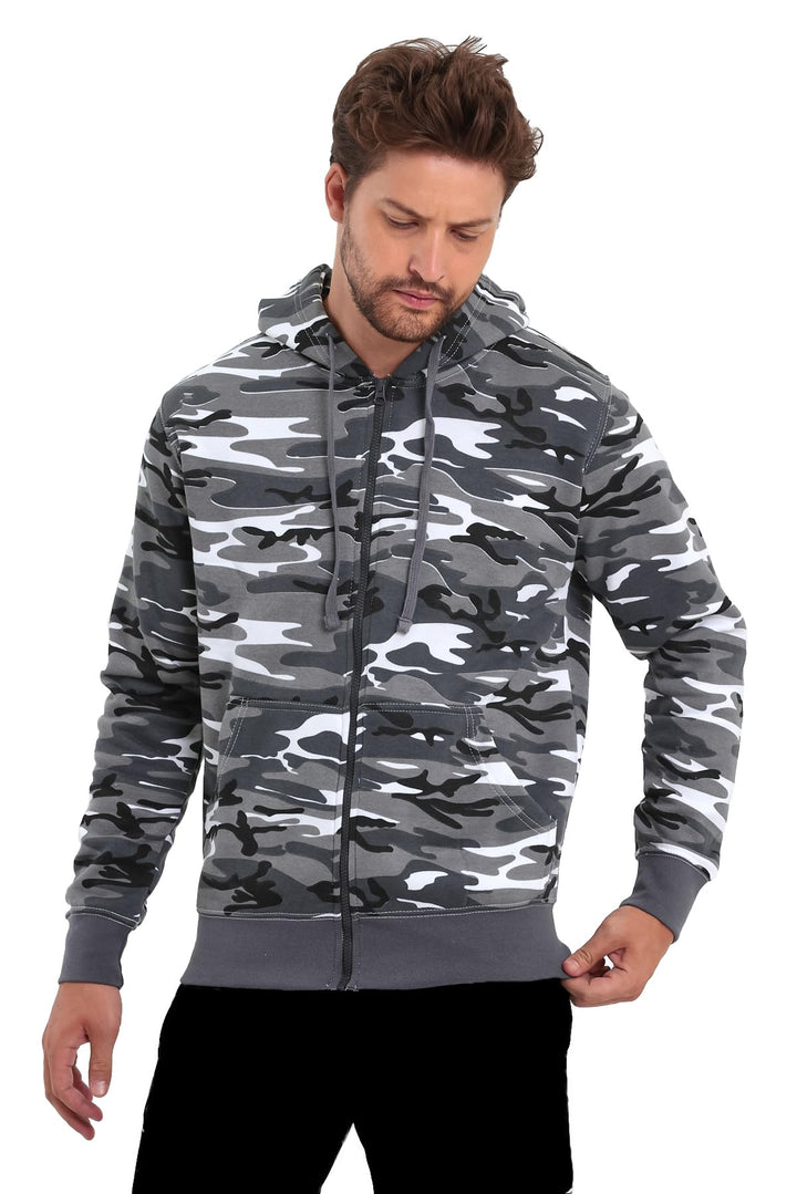 Raff & Taff Herren Zipper Hoodies Kapuzenjacke Sweatjacke Übergangsjacke Jacke Basic Schlicht bis 8X