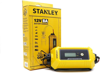 STANLEY 201871 Akkuladegerät Batterieladegerät Auto 12V – 8A Automatisch Laden & Wartung 8A - 12V, 8