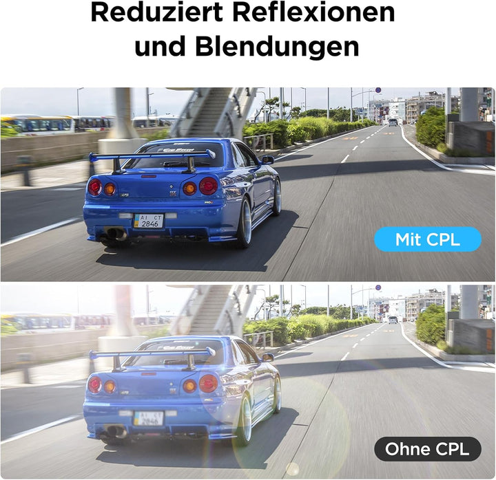 VIOFO CPL Zirkular-Polarisationsfilter für A139 / A139 Pro / T130 / A229 Reihe / WM1 Nur Frontscheib