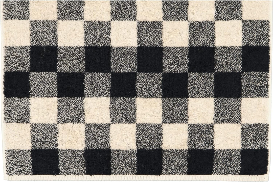 CAWÖ Home Handtücher Natural Karo 6217 Natur-schwarz - 39 Duschtuch 80x150 cm, Duschtuch 80x150 cm