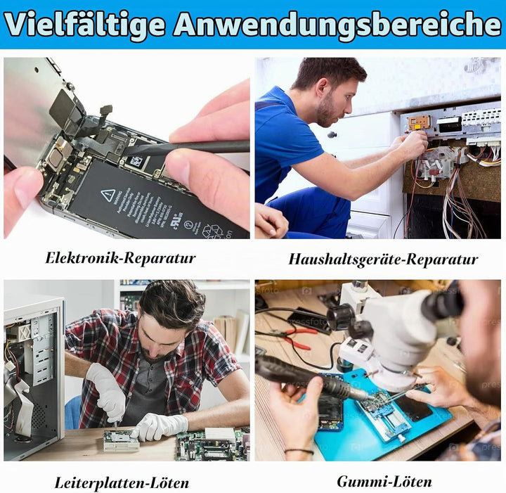 700W Heissluft Lötstation, 858D Hot Air Rework Station mit LED Display und 3 Düsen, 2-in-1 Entlötsta
