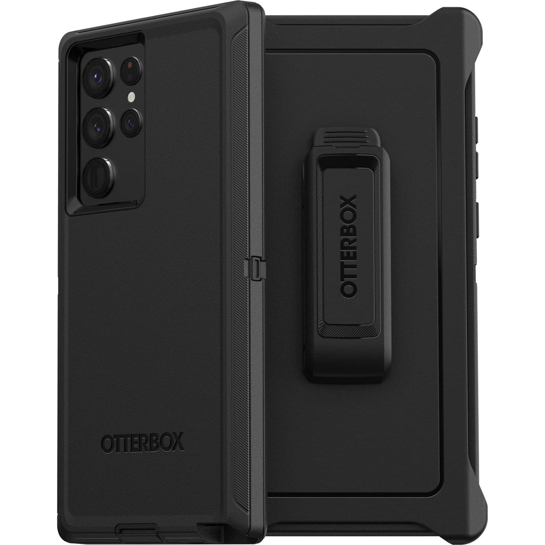 OtterBox Defender Series Screenless Edition Schutzhülle für Galaxy S22 Ultra, Schwarz Defender Serie