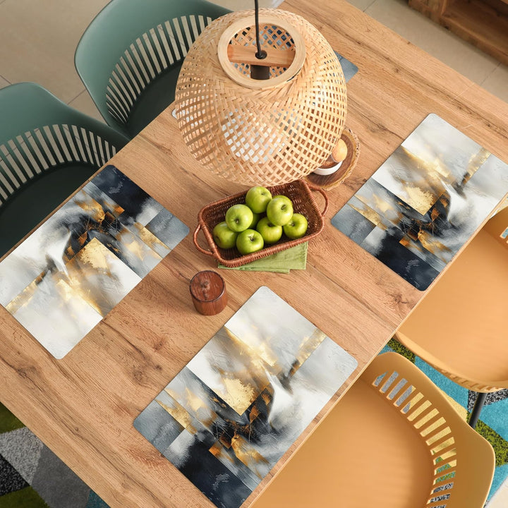 KitchenYeah© Platzsets Abwaschbar 6-Teilig 45x30 cm Tischsets Platzdeckchen rutschfeste Platzset Unt