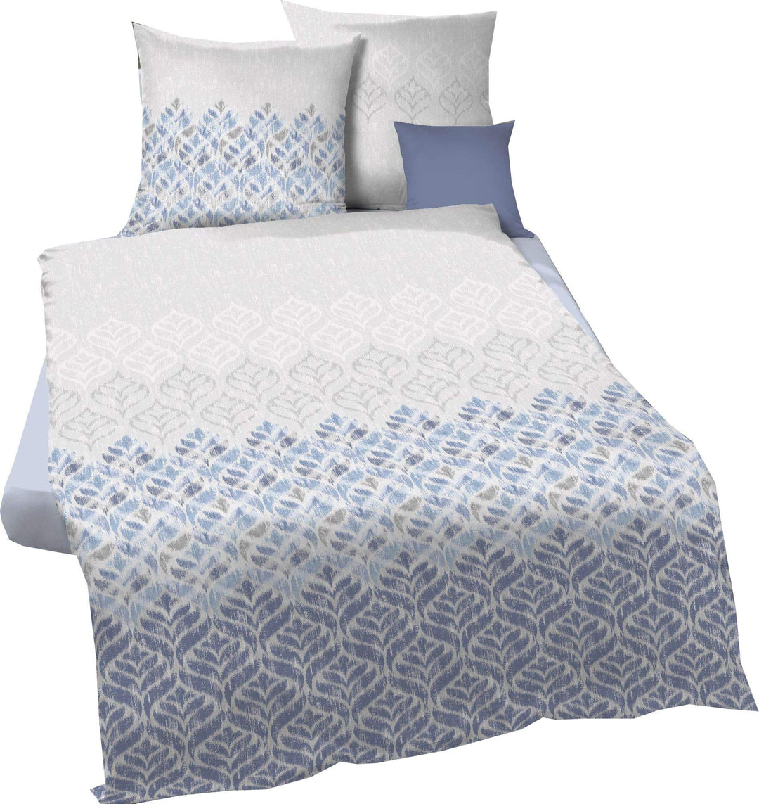 Kaeppel Sweet Home Mako Satin Bettwäsche Allure Grösse 135x200+80x80 cm Farbe Taube 135 x 200 cm Bla