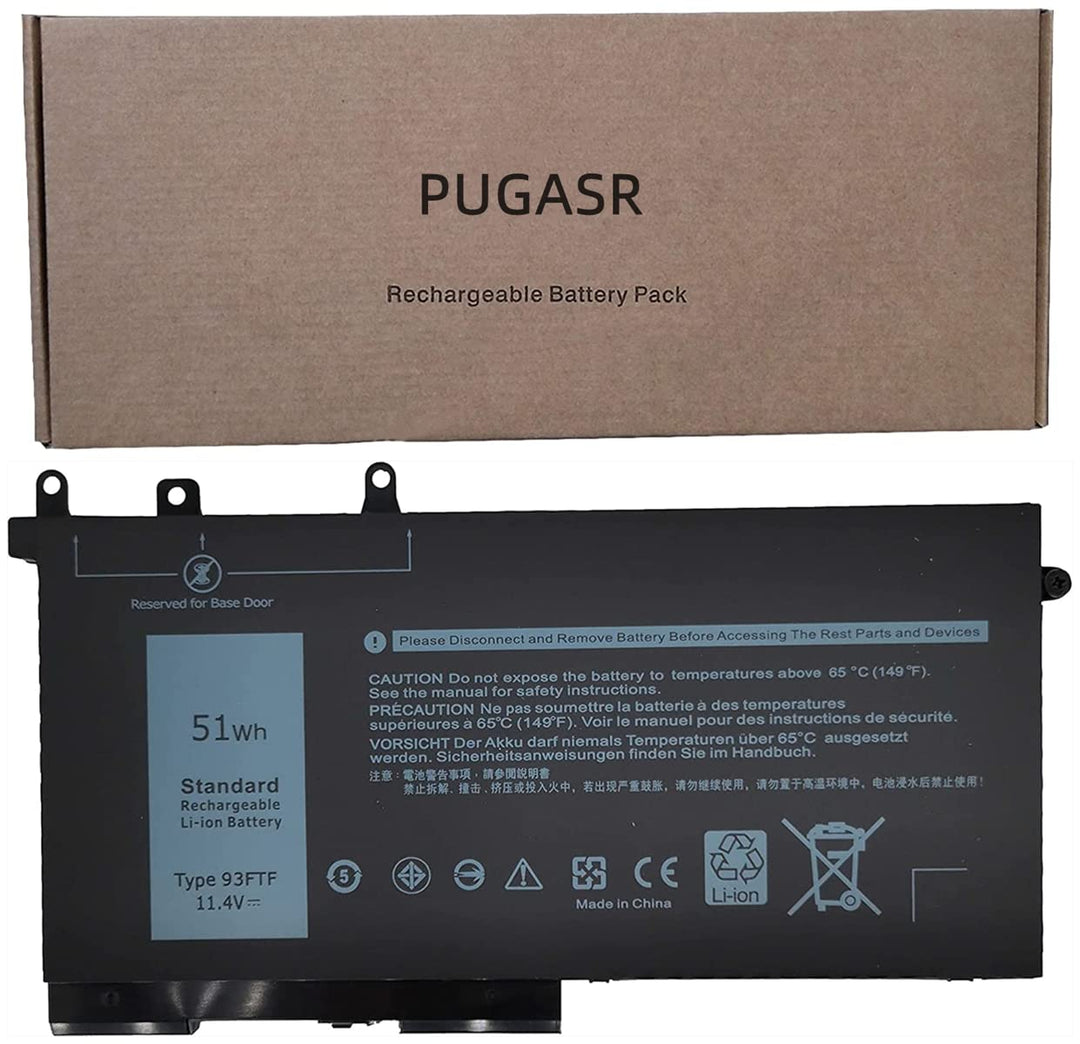 PUGASR 93FTF Laptop Akku Kompatibel mit Dell Latitude 5580 5590 5480 5490 5280 5288 5488 5491 5495 5