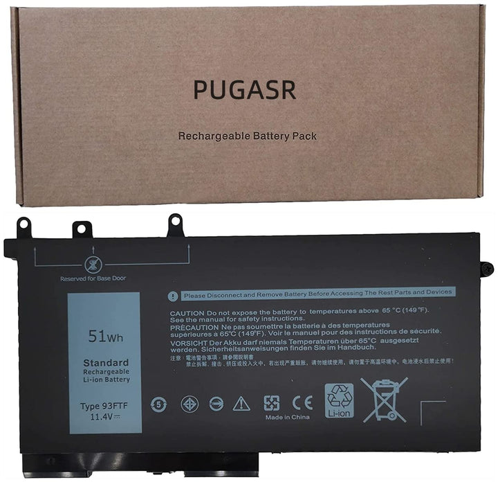 PUGASR 93FTF Laptop Akku Kompatibel mit Dell Latitude 5580 5590 5480 5490 5280 5288 5488 5491 5495 5