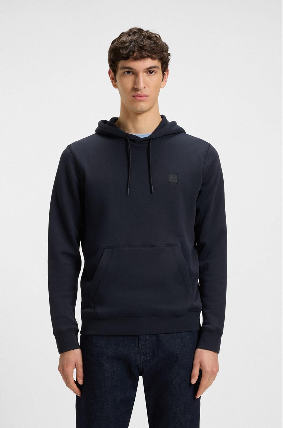BOSS Herren Wetalk Hoodie aus Baumwoll-Terry mit Logo-Aufnäher S Dark Blue404, S Dark Blue404