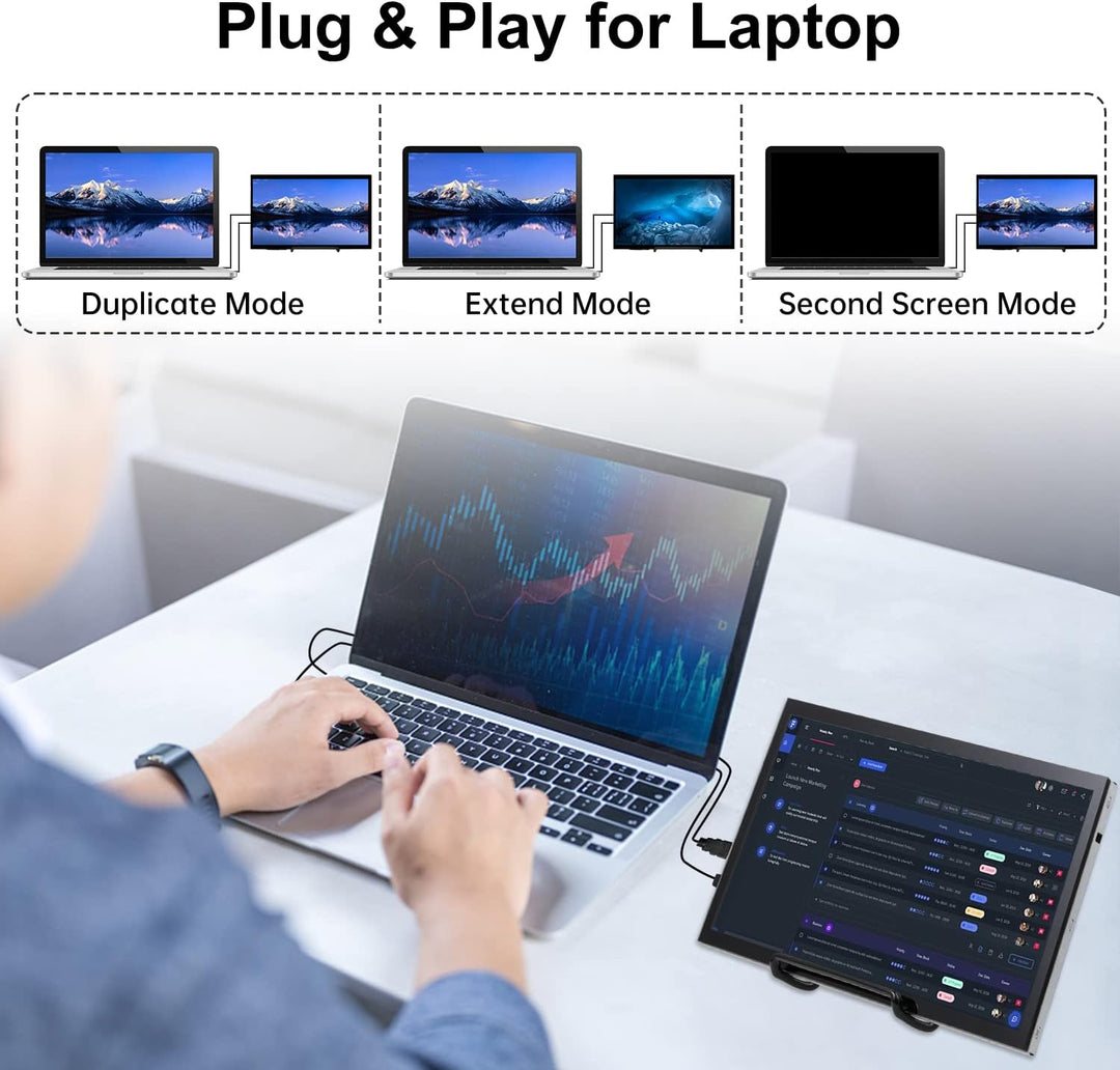 HAMTYSAN Raspberry Pi Touch Screen, 10.1 Zoll Bildschirm 1024x600 Kleiner tragbarer HDMI IPS Monitor