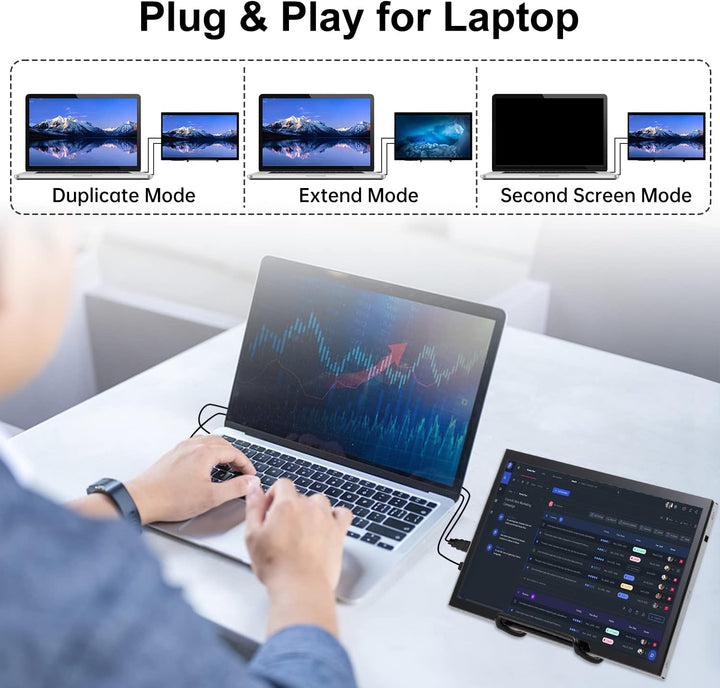 HAMTYSAN Raspberry Pi Touch Screen, 10.1 Zoll Bildschirm 1024x600 Kleiner tragbarer HDMI IPS Monitor