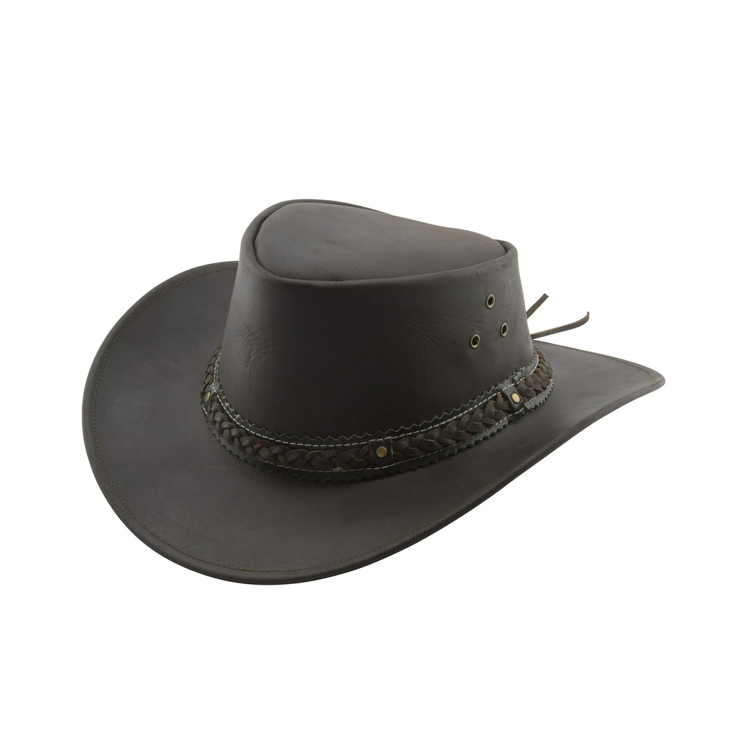 Black Jungle ARAMAC Lederhut Cowboyhut Australienhut Hut XS Braun, XS Braun