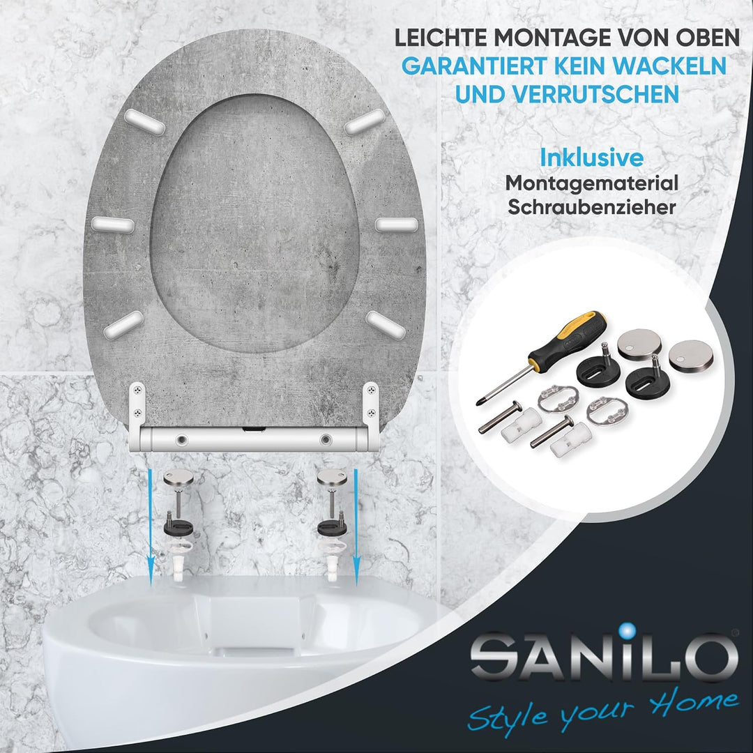 Sanilo WC Sitz mit Absenkautomatik, viele neue Toilettendeckel zur Auswahl, hochwertige Oberfläche,