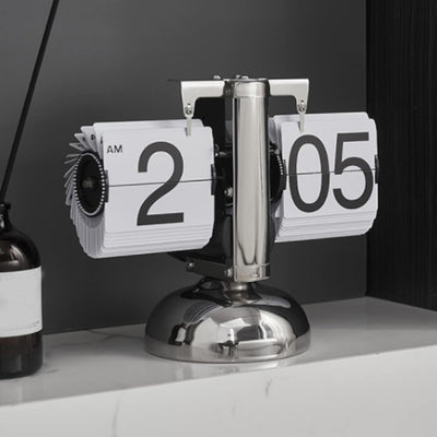 Tyenaza Flip-Schreibtischuhr, Digitale Flip-Down-Uhr, Retro-Minimalist-Einfuss-mechanische Auto-Flip