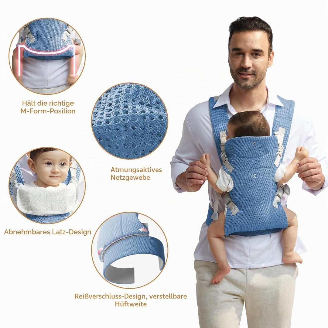 IULONEE Babytrage für Neugeborene Ergonomic Tragetaschen für Kleinkinder Babytrage ab Geburt Tragetu