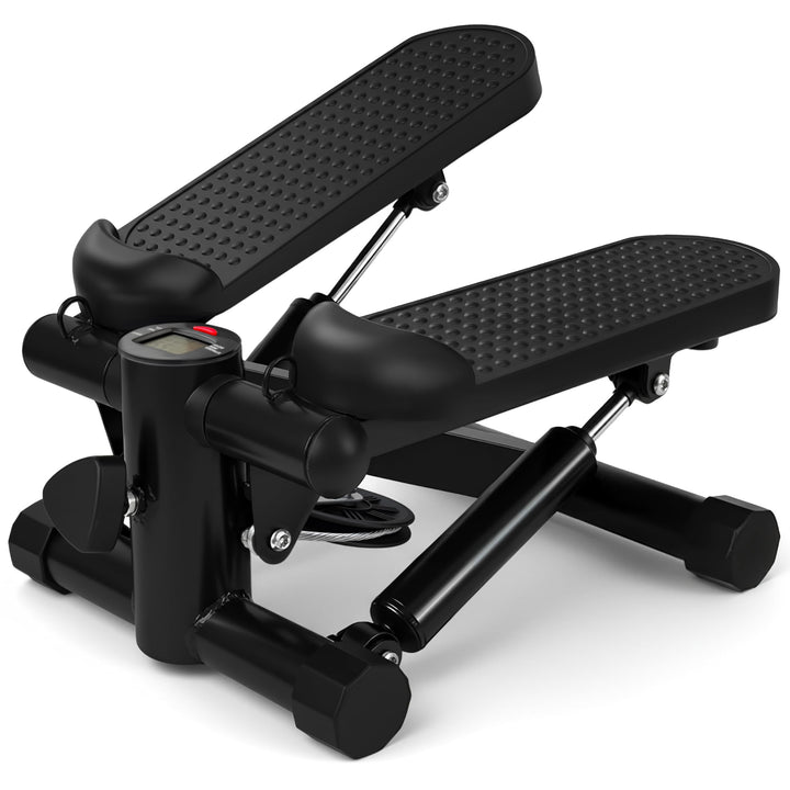 Mini Stepper Heimtrainer mit Widerstandsbändern & LCD-Display – Leiser Swing-Stepper mit Hydraulik-S
