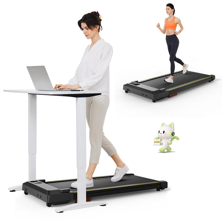 UREVO Smart Walking Pad mit APP und Fernbedienung, tragbare Laufbänder für Zuhause mit integrierten