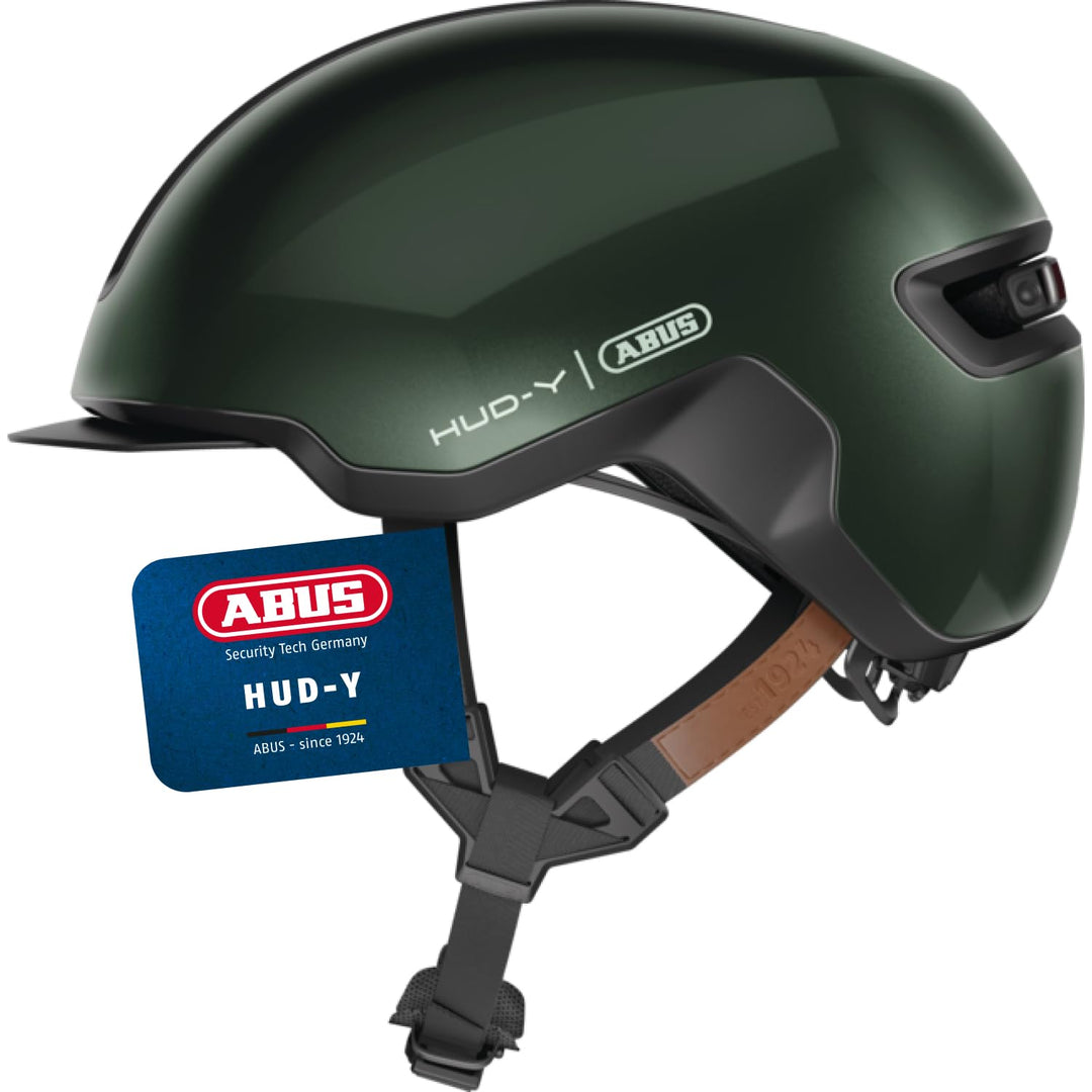 ABUS Urban Helm HUD-Y - mit magnetischem, aufladbarem LED-Rücklicht &amp; Magnetverschluss - cooler Fahr