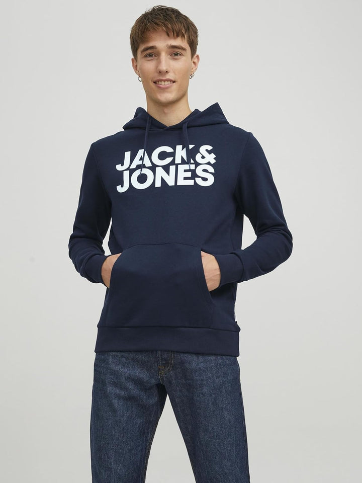 JACK & JONES Herren Jjecorp Logo Sweat Hood Noos Kapuzenpullover XS Navy Blazer, XS Navy Blazer
