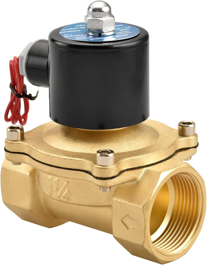 Heschen Messing Elektrisches Magnetventil, 2W-320-32, PT 1-1/4'', AC220V, Direktwirkung Wasser Luft,