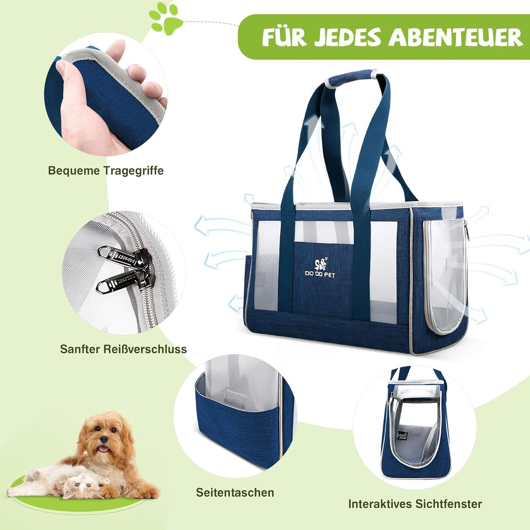 ALLSOPETS Haustier Tragetasche Faltbare Transporttasche Katze und Hund Atmungsaktiv Katzentasche mit