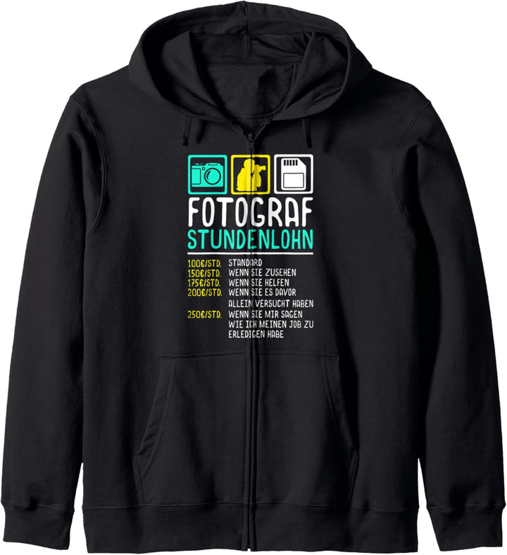 Hobbyfotograf Fotografieren Fotografie Stundensatz Fotograf Kapuzenjacke